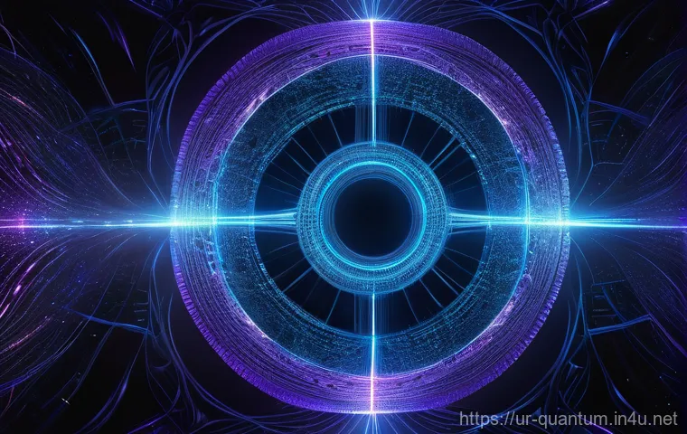 양자컴퓨터와 인간생활 - Prompt 1: Abstract Quantum Computing Visualization** 양자컴퓨터와 인간생활 - Prompt 1: Abstract Quantum Computing Visualization**