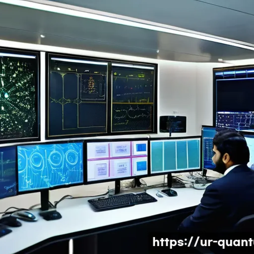 양자컴퓨터 연구소의 발전 - A modern quantum computing laboratory scene in Pakistan, featuring advanced cryogenic systems and la...