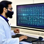 Home 23 양자컴퓨팅과 인공지능 AI 결합 - A futuristic quantum computing laboratory in Karachi, Pakistan, showcasing advanced quantum computer...